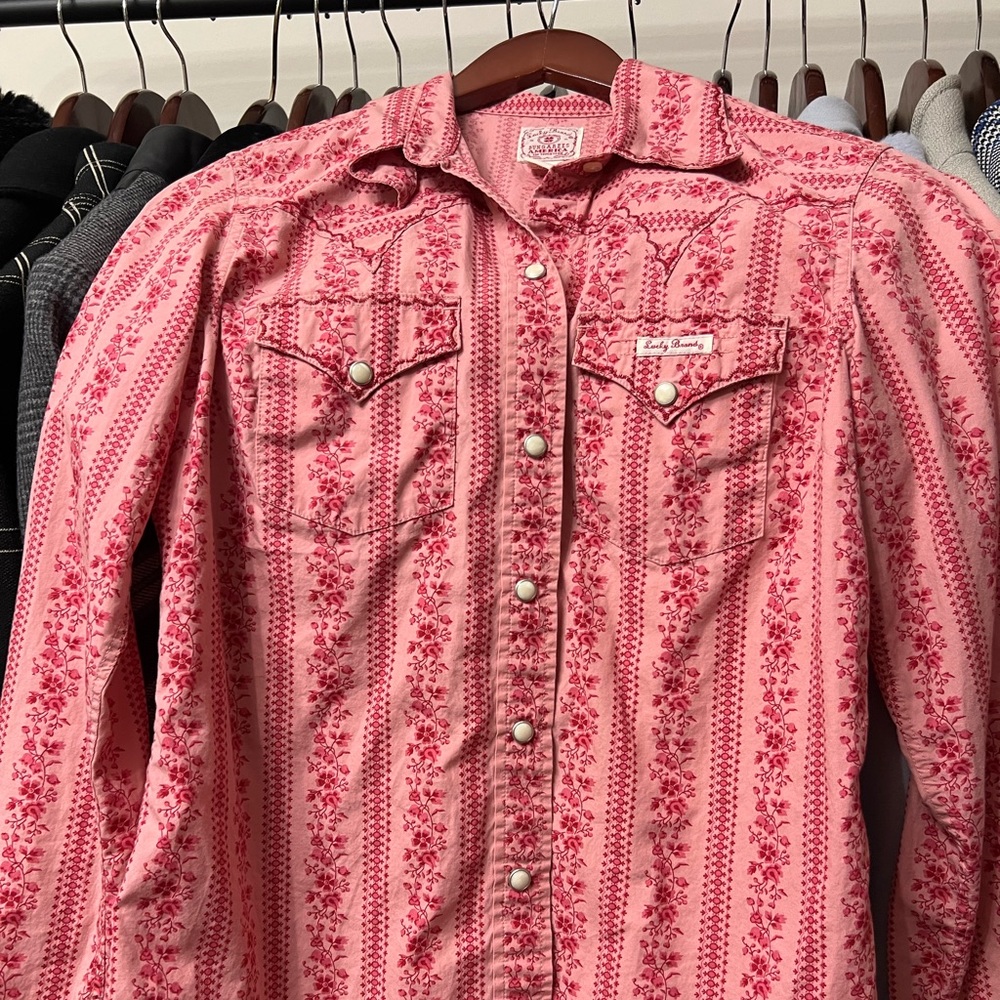 Lucky button down pink aso Jessica simpson
